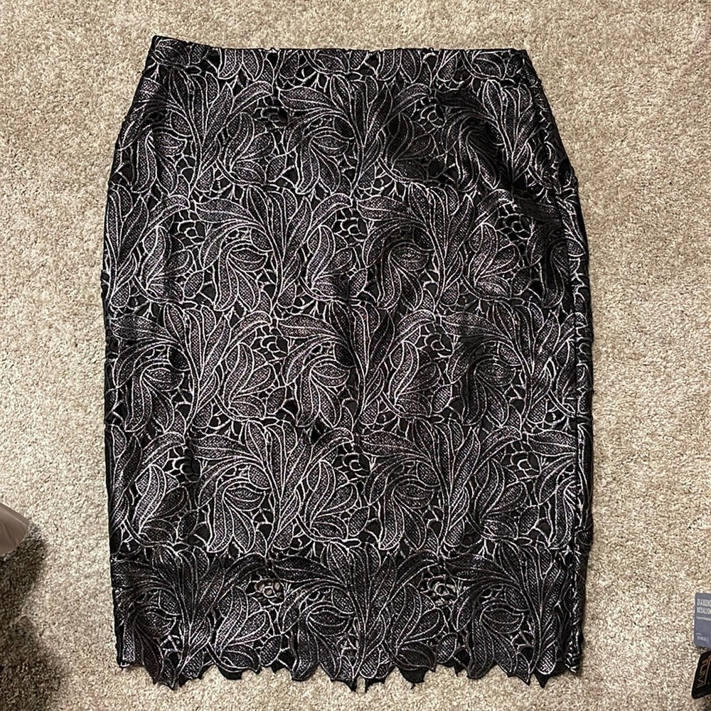 WHBM long lace pencil skirt